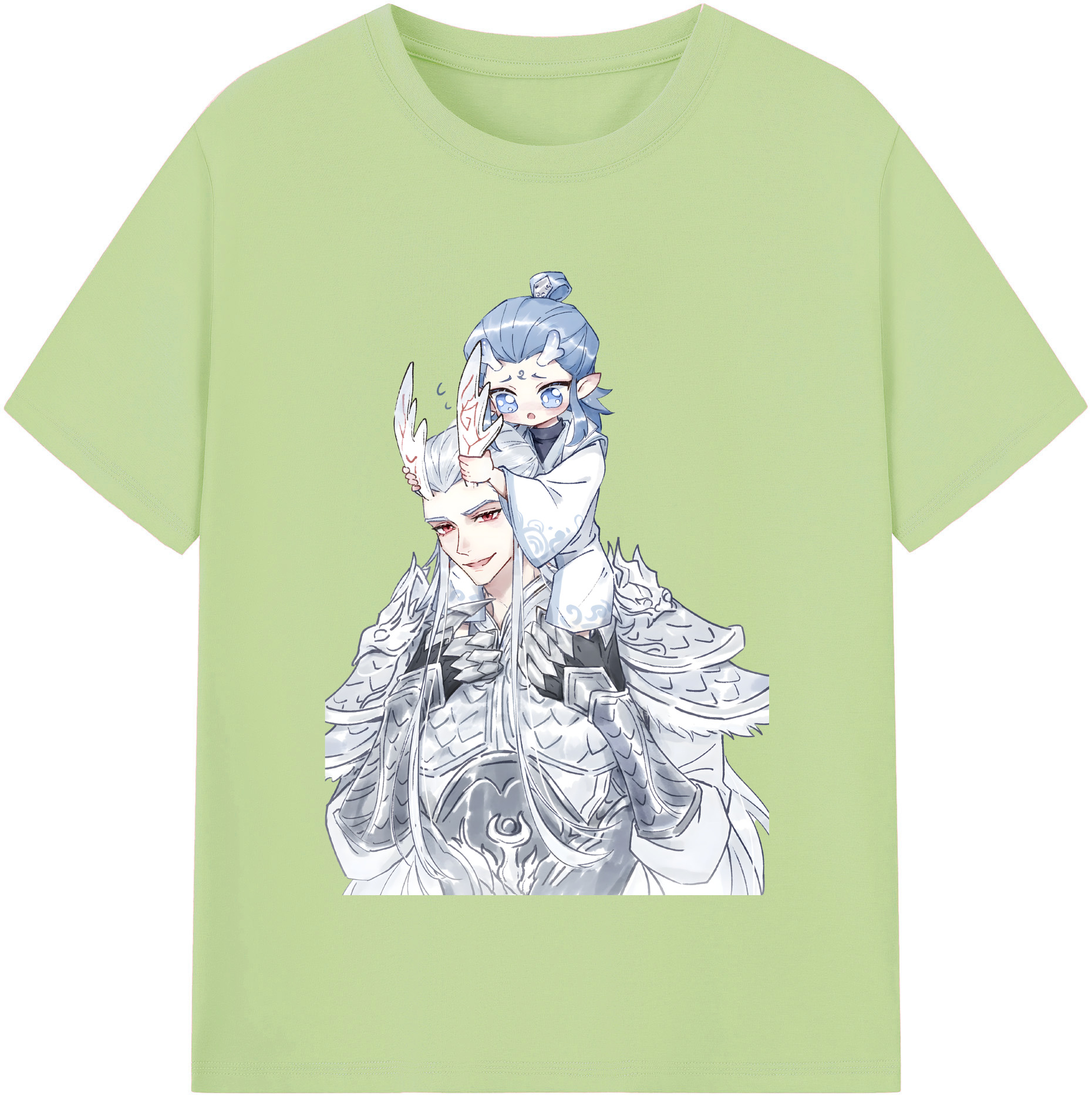 （画像用） Ne Zha 2 ナタ 魔童の大暴れ 綿100％半袖Tシャツ（フロントプリント）